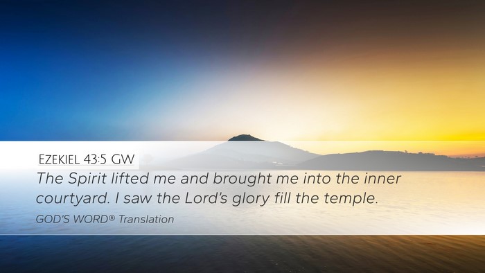 Ezekiel 43:5 GW Bible Verse Image