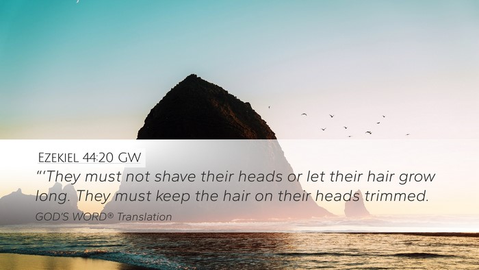 Ezekiel 44:20 GW Bible Verse Image