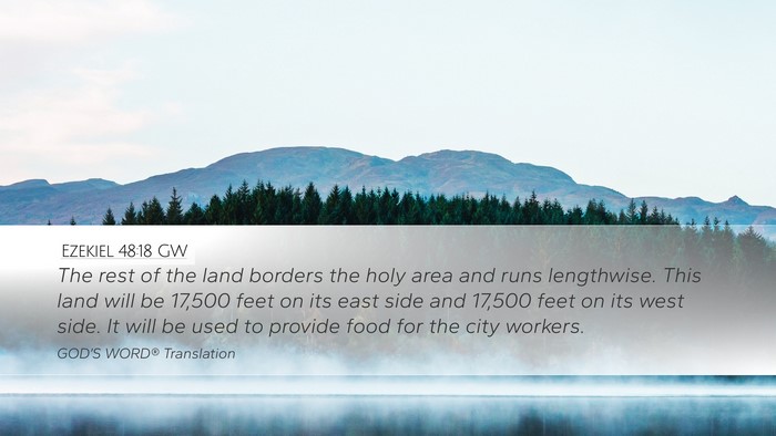 Ezekiel 48:18 GW Bible Verse Image