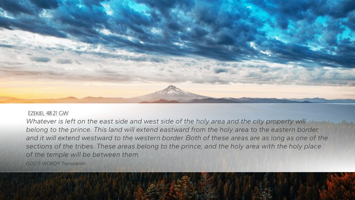 Ezekiel 48:21 GW Bible Verse Image