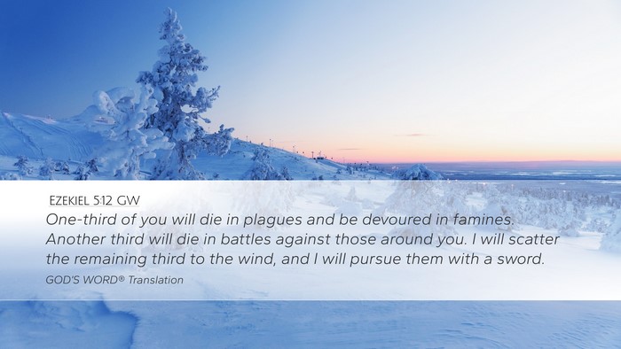 Ezekiel 5:12 GW Bible Verse Image