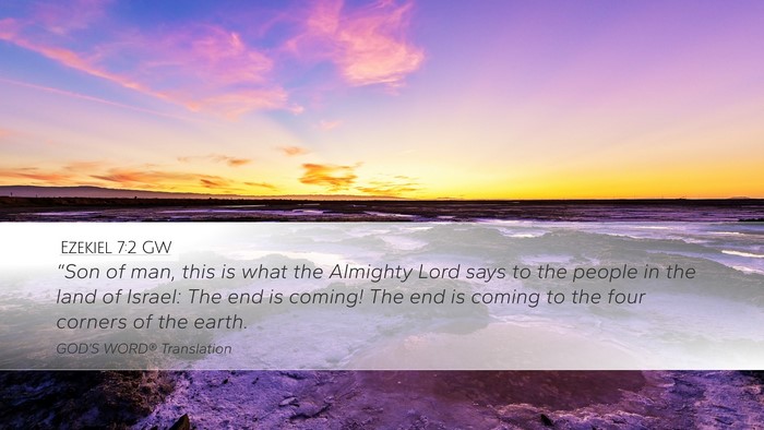 Ezekiel 7:2 GW Bible Verse Image