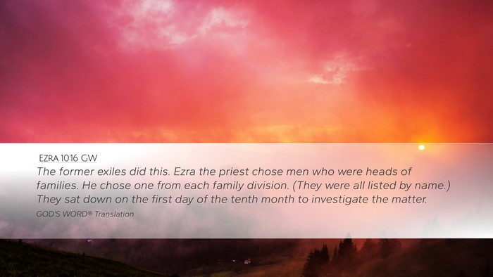 Ezra 10:16 GW Bible Verse Image
