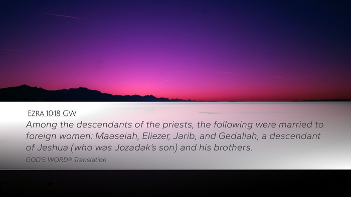 Ezra 10:18 GW Bible Verse Image