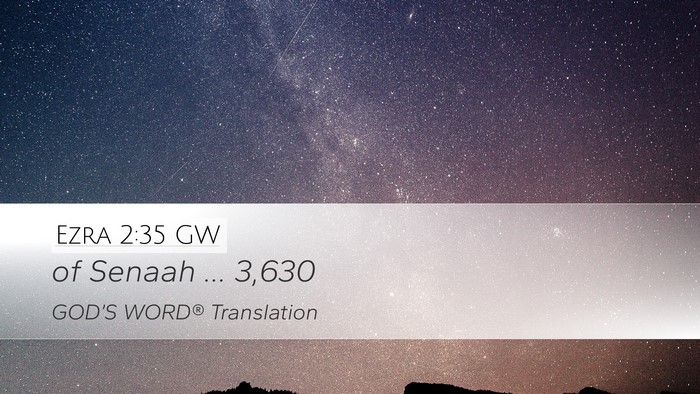 Ezra 2:35 GW Bible Verse Image