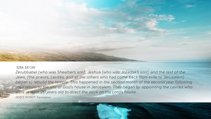 Ezra 3:8 GW Bible Verse Image