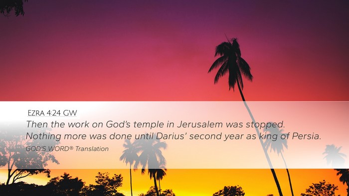 Ezra 4:24 GW Bible Verse Image