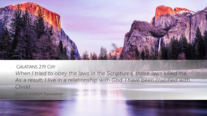 Galatians 2:19 GW Bible Verse Image
