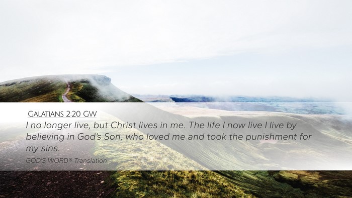 Galatians 2:20 GW Bible Verse Image