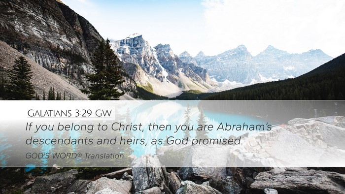 Galatians 3:29 GW Bible Verse Image