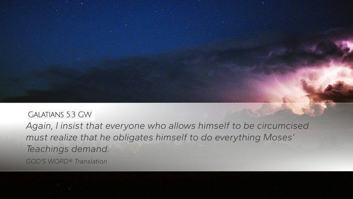 Galatians 5:3 GW Bible Verse Image