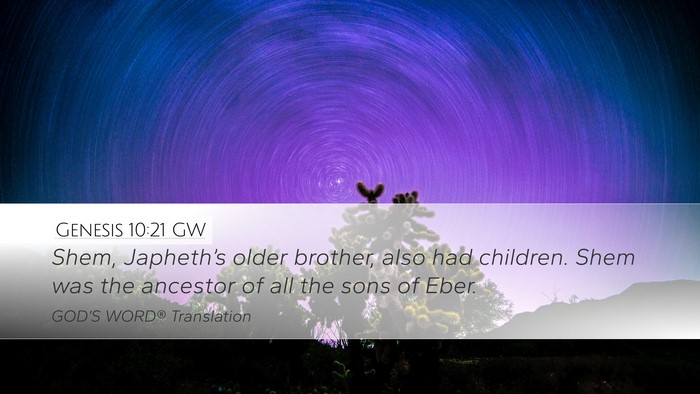 Genesis 10:21 GW Bible Verse Image