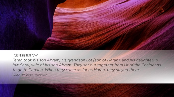 Genesis 11:31 GW Bible Verse Image