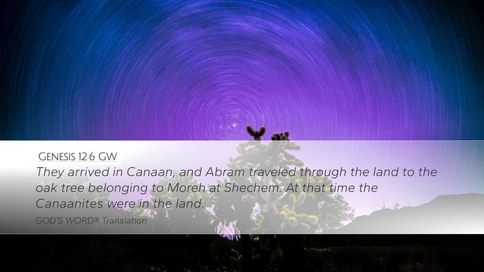 Genesis 12:6 GW Bible Verse Image
