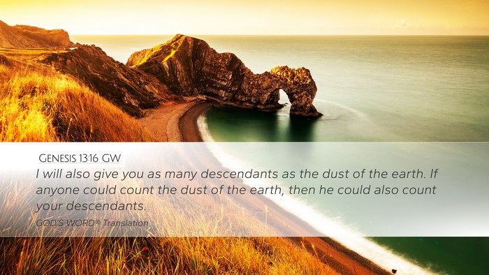 Genesis 13:16 GW Bible Verse Image