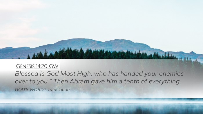 Genesis 14:20 GW Bible Verse Image