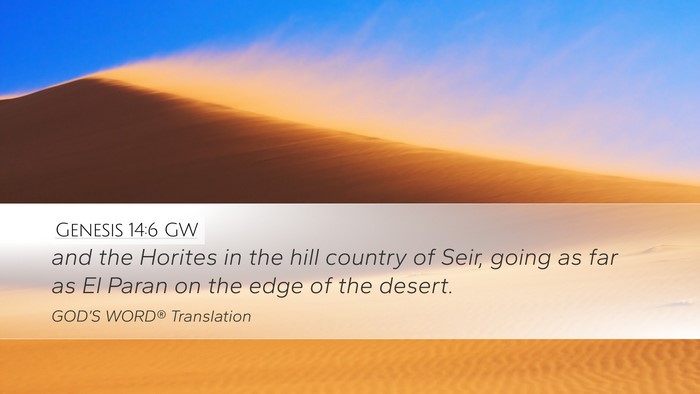 Genesis 14:6 GW Bible Verse Image