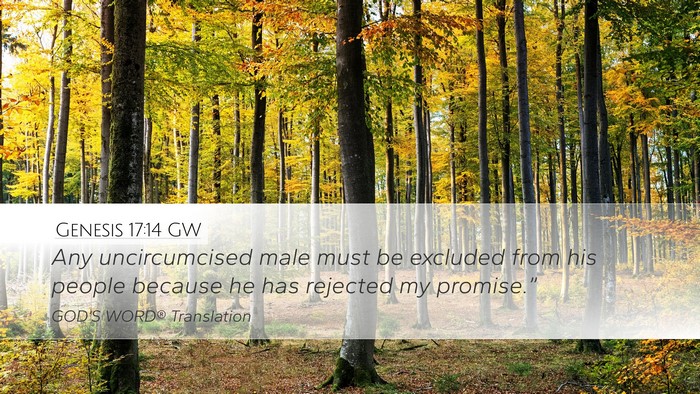 Genesis 17:14 GW Bible Verse Image