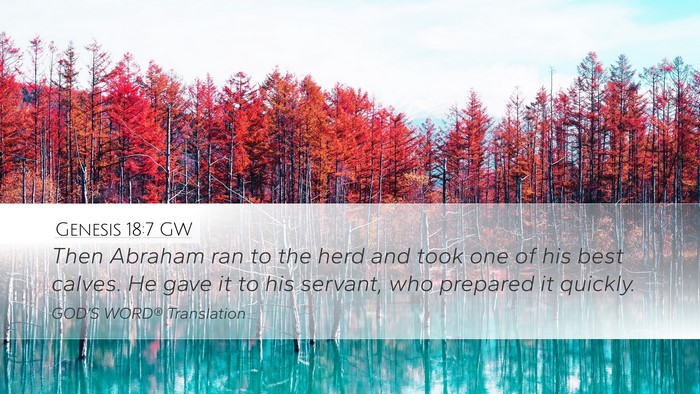 Genesis 18:7 GW Bible Verse Image