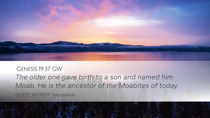 Genesis 19:37 GW Bible Verse Image