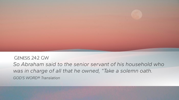Genesis 24:2 GW Bible Verse Image