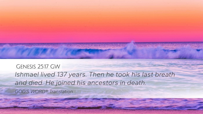 Genesis 25:17 GW Bible Verse Image