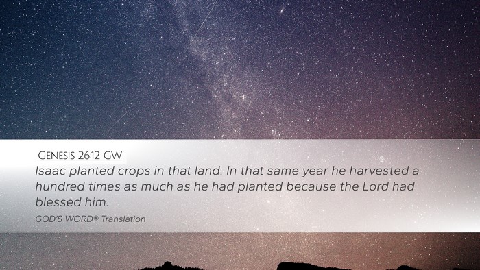 Genesis 26:12 GW Bible Verse Image