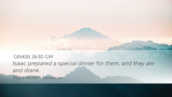 Genesis 26:30 GW Bible Verse Image