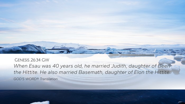 Genesis 26:34 GW Bible Verse Image