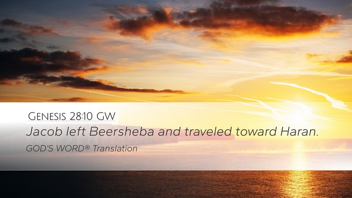 Genesis 28:10 GW Bible Verse Image