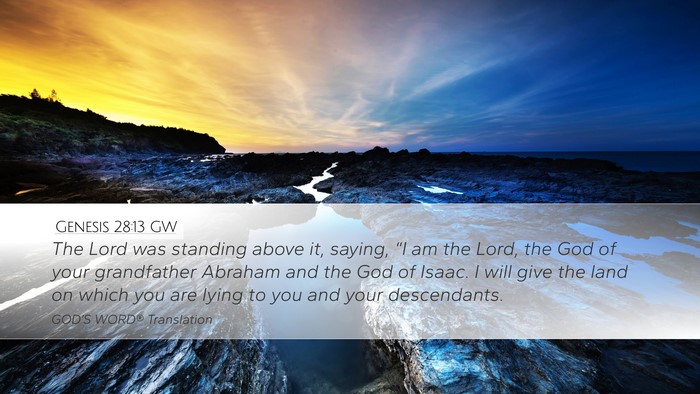 Genesis 28:13 GW Bible Verse Image