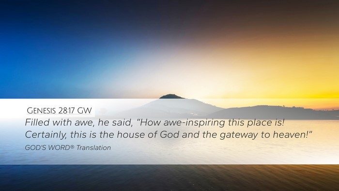 Genesis 28:17 GW Bible Verse Image