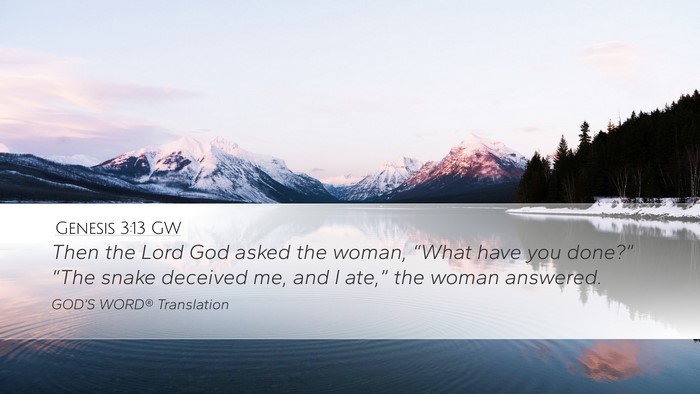 Genesis 3:13 GW Bible Verse Image