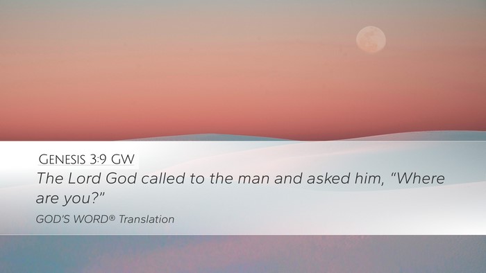 Genesis 3:9 GW Bible Verse Image
