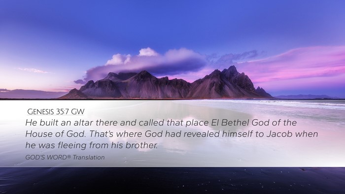 Genesis 35:7 GW Bible Verse Image