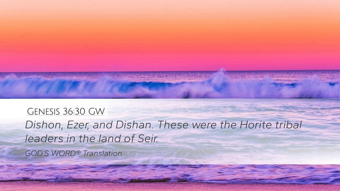 Genesis 36:30 GW Bible Verse Image