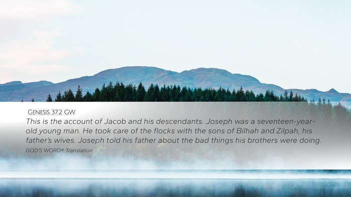 Genesis 37:2 GW Bible Verse Image