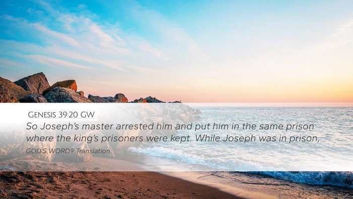 Genesis 39:20 GW Bible Verse Image