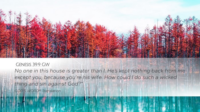 Genesis 39:9 GW Bible Verse Image