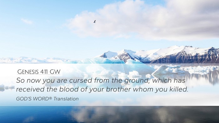 Genesis 4:11 GW Bible Verse Image