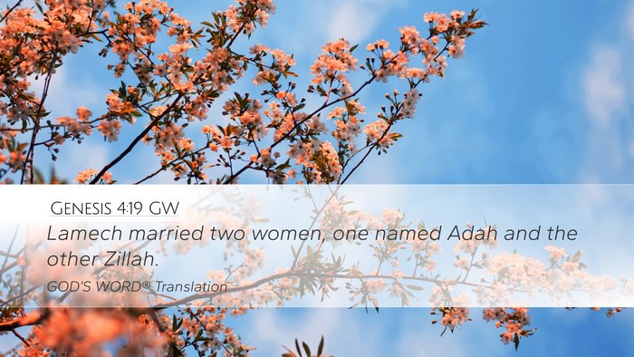 Genesis 4:19 GW Bible Verse Image
