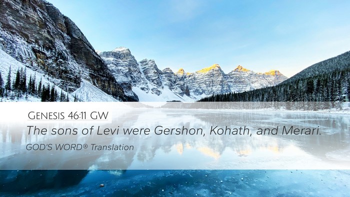 Genesis 46:11 GW Bible Verse Image