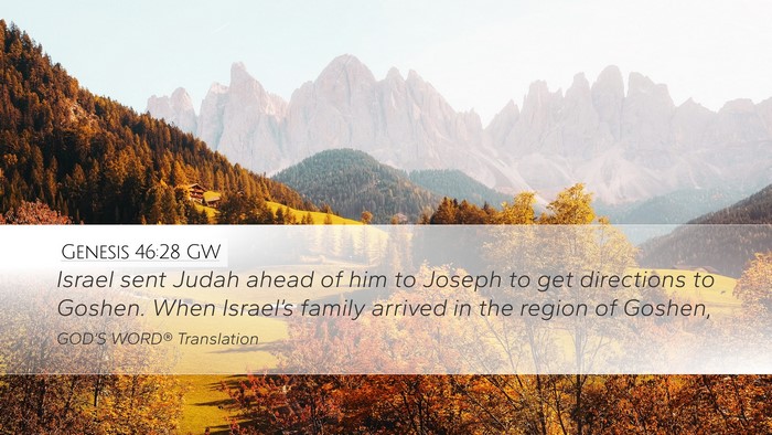 Genesis 46:28 GW Bible Verse Image