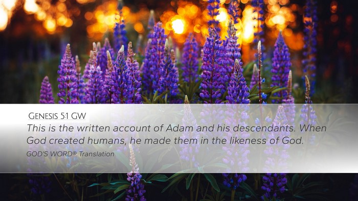 Genesis 5:1 GW Bible Verse Image