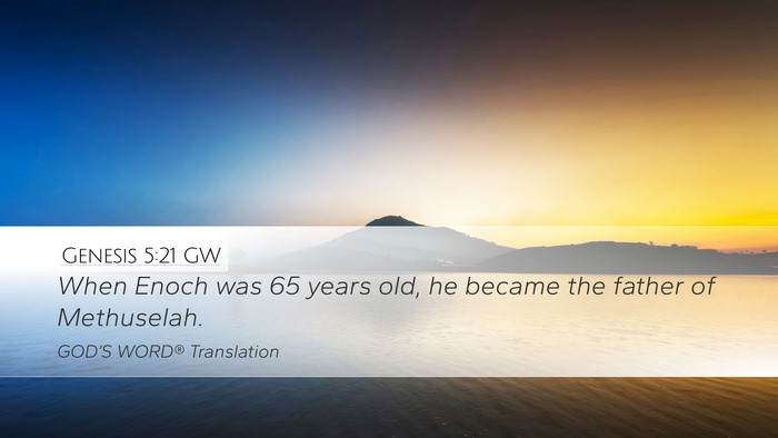 Genesis 5:21 GW Bible Verse Image