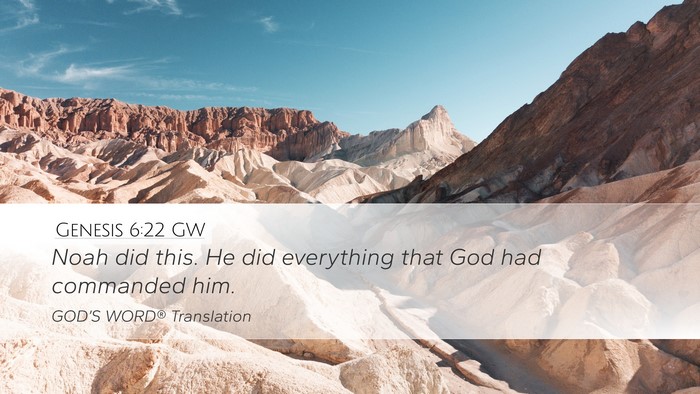 Genesis 6:22 GW Bible Verse Image