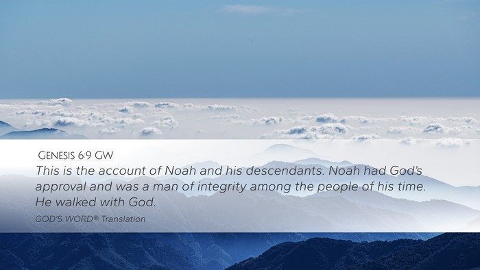 Genesis 6:9 GW Bible Verse Image