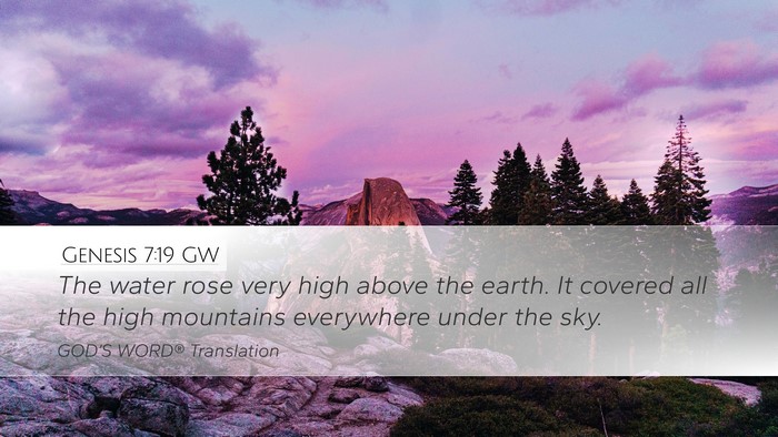 Genesis 7:19 GW Desktop Wallpaper - The water rose very high above the earth. It - Desktop Bible Verse Wallpaper