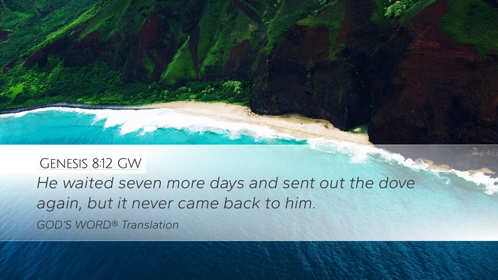 Genesis 8:12 GW Bible Verse Image