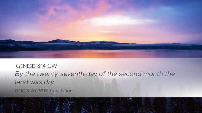 Genesis 8:14 GW Desktop Wallpaper - By the twenty-seventh day of the second month the - Desktop Bible Verse Wallpaper
